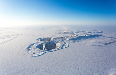 Diavik mine winter aerial