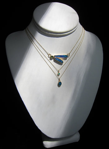 Black Opal Necklaces by Firefly Jewelry Studio