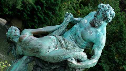 Mermaid and Poseidon Sculpture