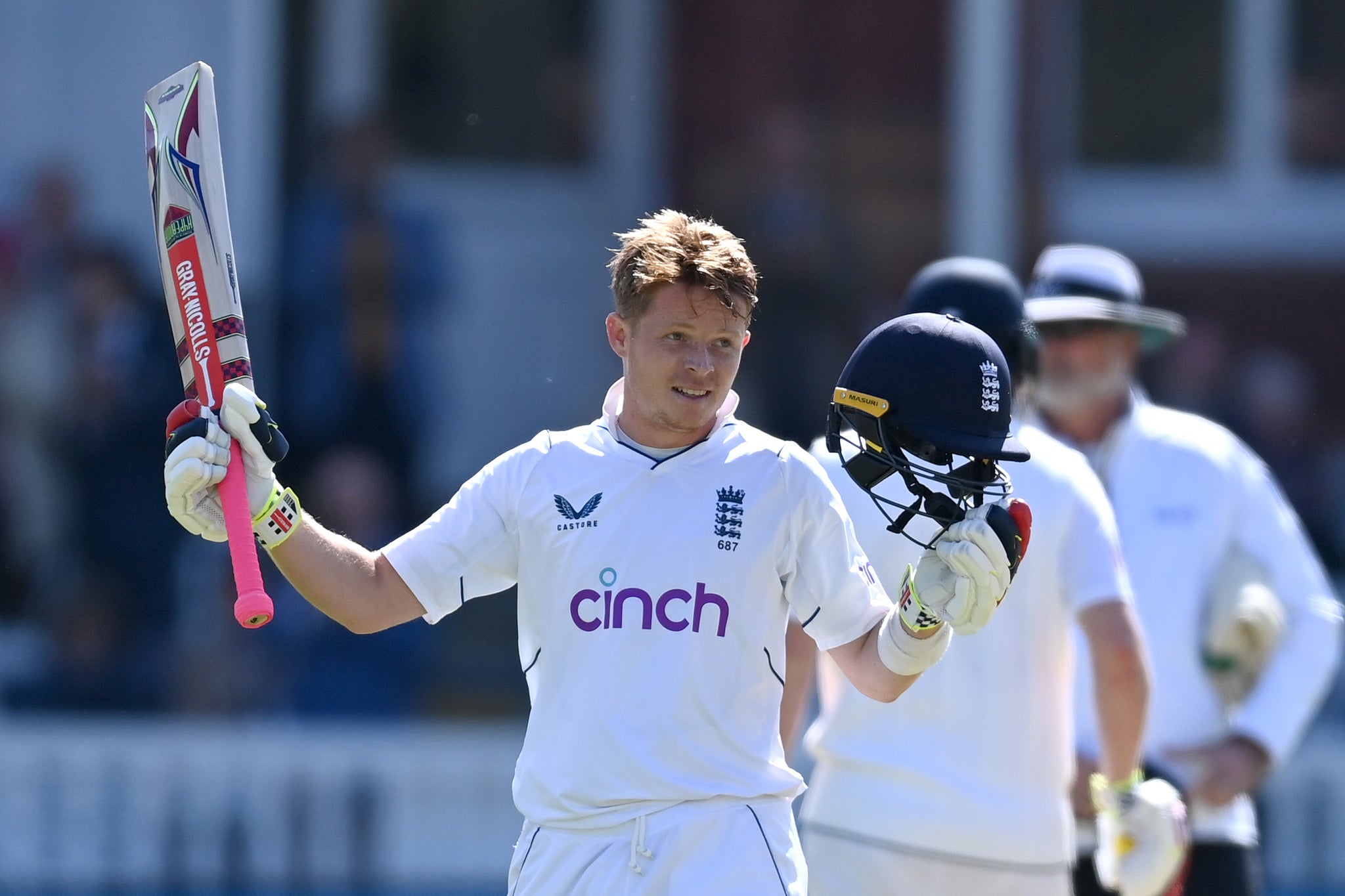 Pope celebrates his double ton against Ireland