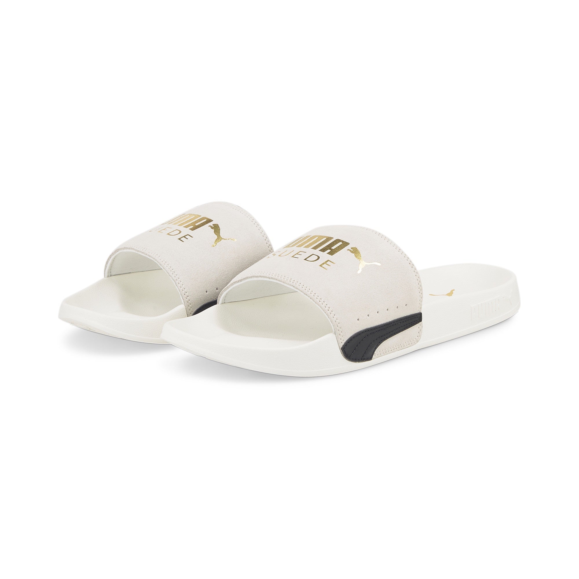 white puma slides women