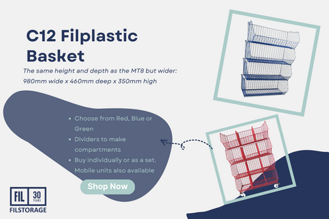 C12 Wire Storage Filplastic Basket