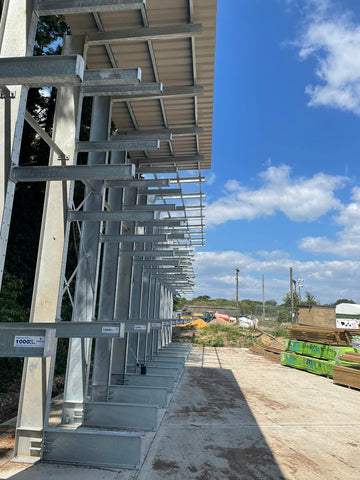 cantilever racking with canopy protection