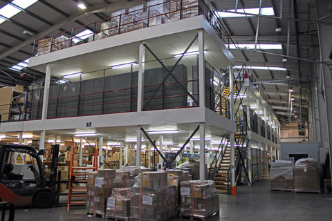 multi-tier mezzanine floor