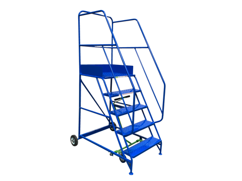 heavy duty mobile steps blue