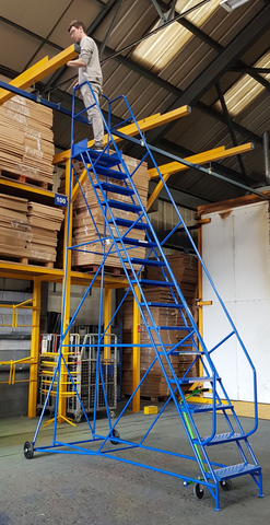 industrial warehouse mobile safety steps