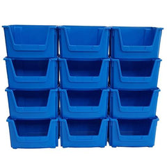 open front stacking pick bins blue 