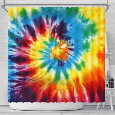 Colorful Tie Dye Abstract Art Shower Curtain