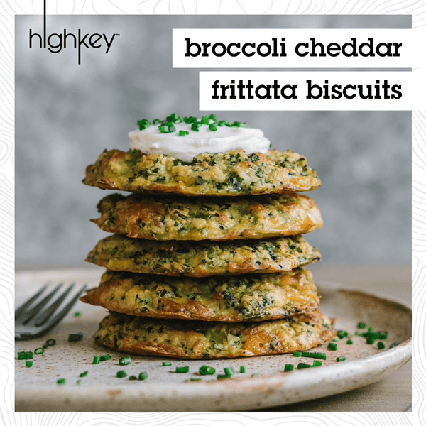 Frittata Recipe, Broccoli Cheddar Biscuits, World Egg Day Recipe, HighKey Snacks