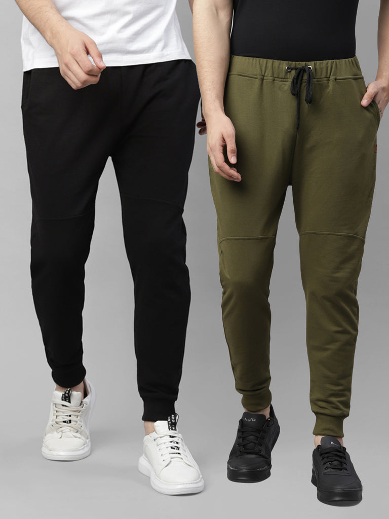 Multi-Coloured Cut & Sew Ankle Length Regular Fit Terry Jogger - Pack –  rigoindia