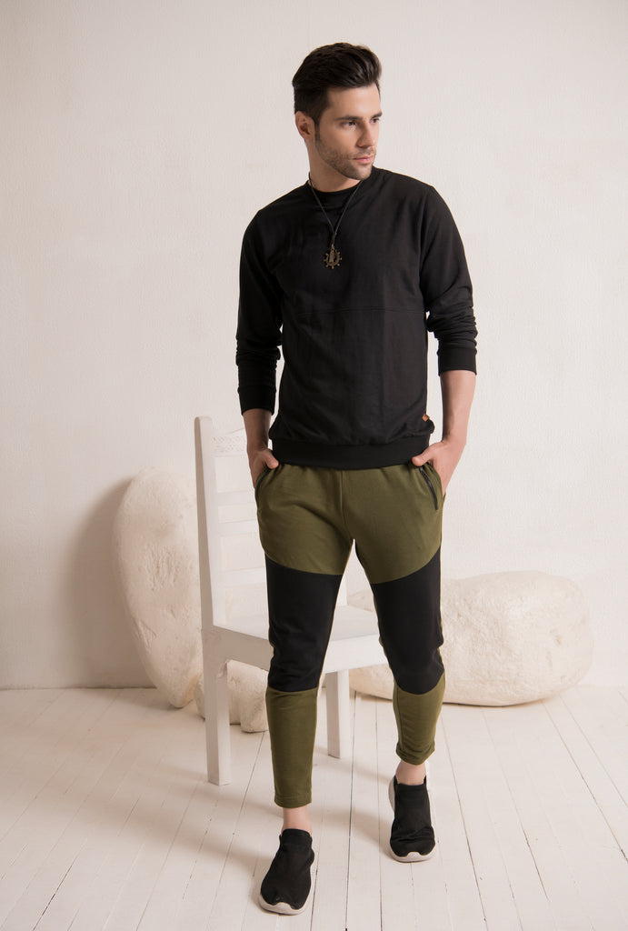 Cotton Green Olive Patched Distressed Joggers at Rs 1299/piece in Gurgaon