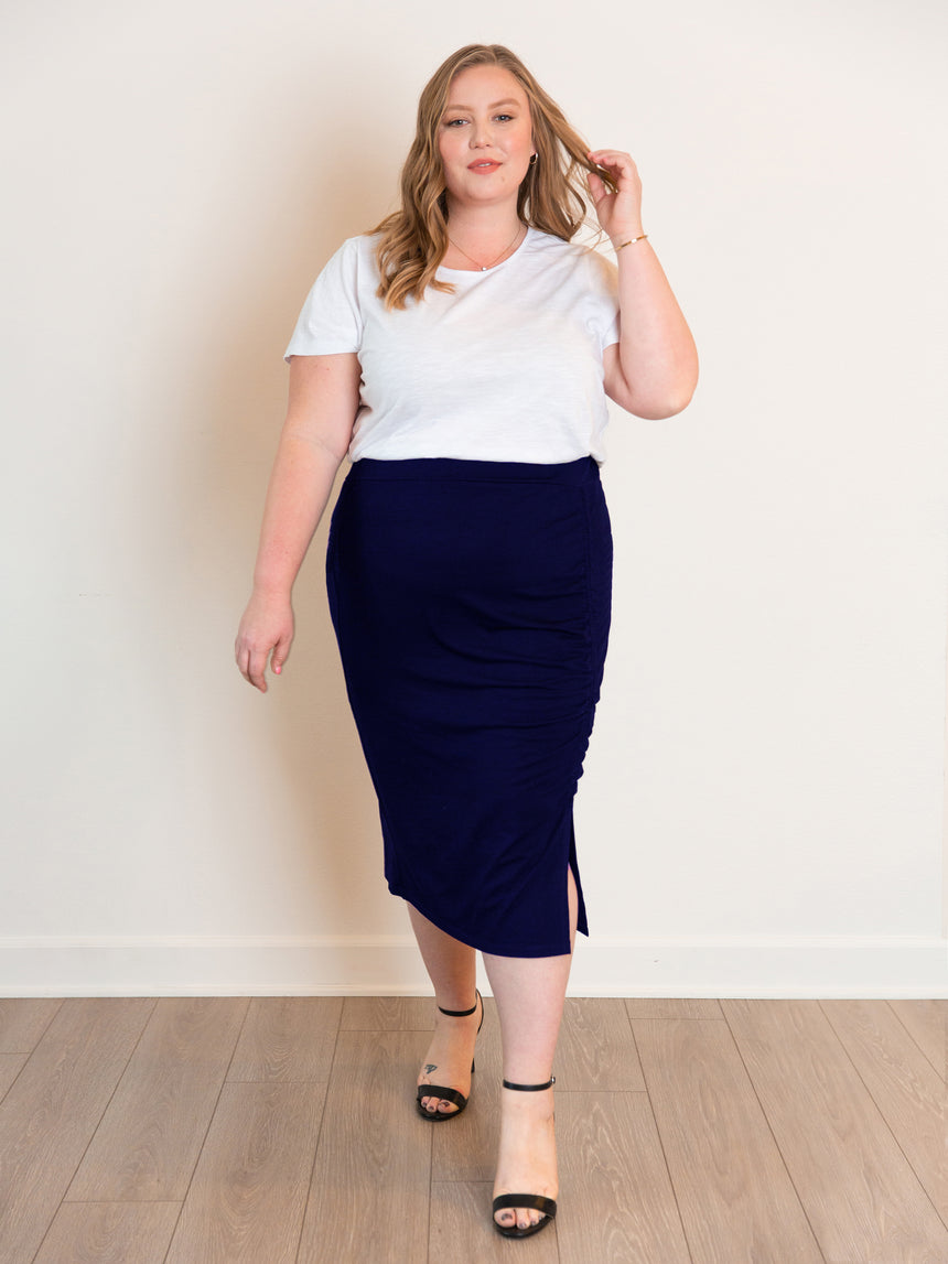 Comfy Plus Size French Terry Skirt — Ori Everyday