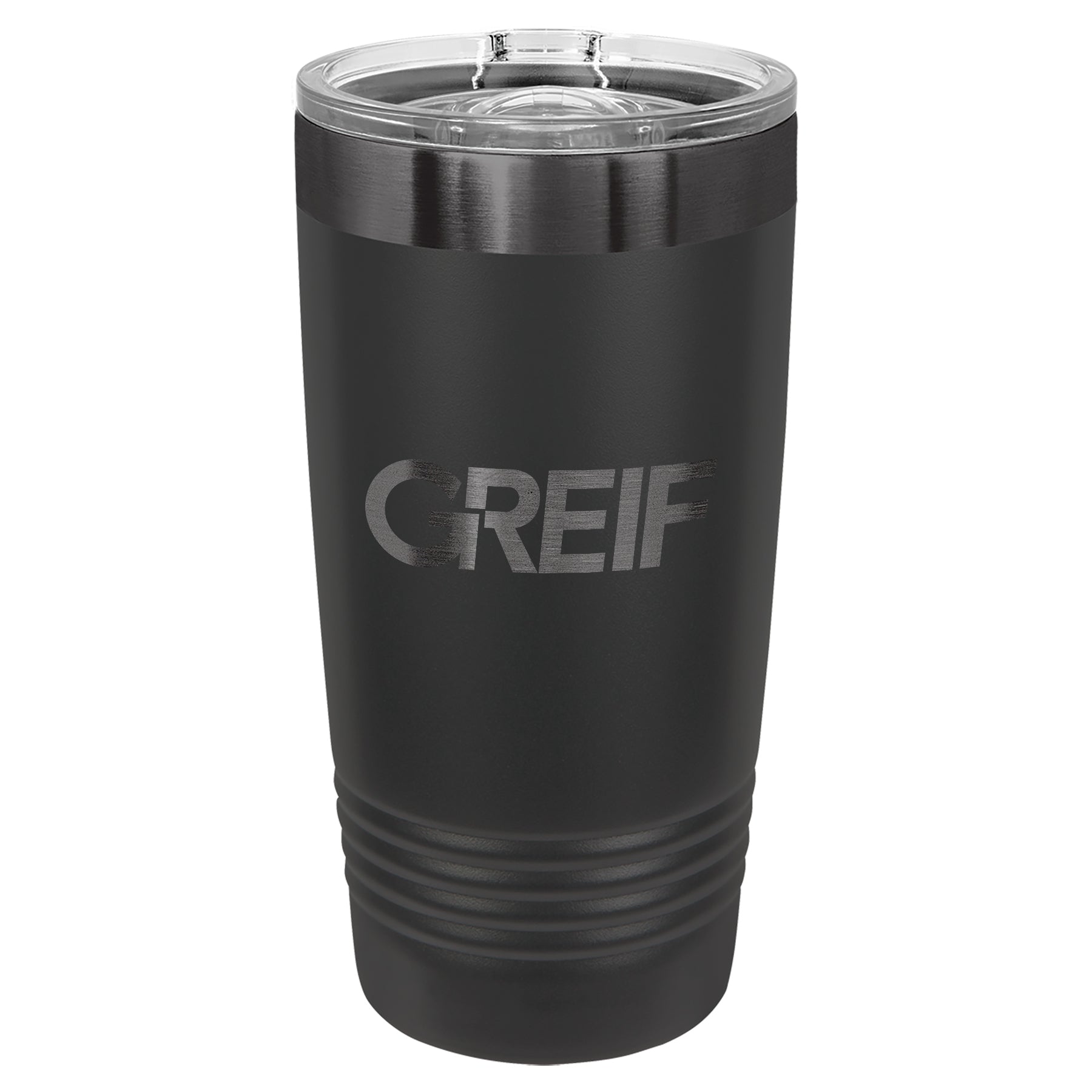 GREIF 20oz Ghost Black ION-Plated Tumbler with Slider Lid