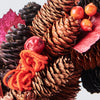 Handcrafted Wreath with Pinecones and Wood Chips