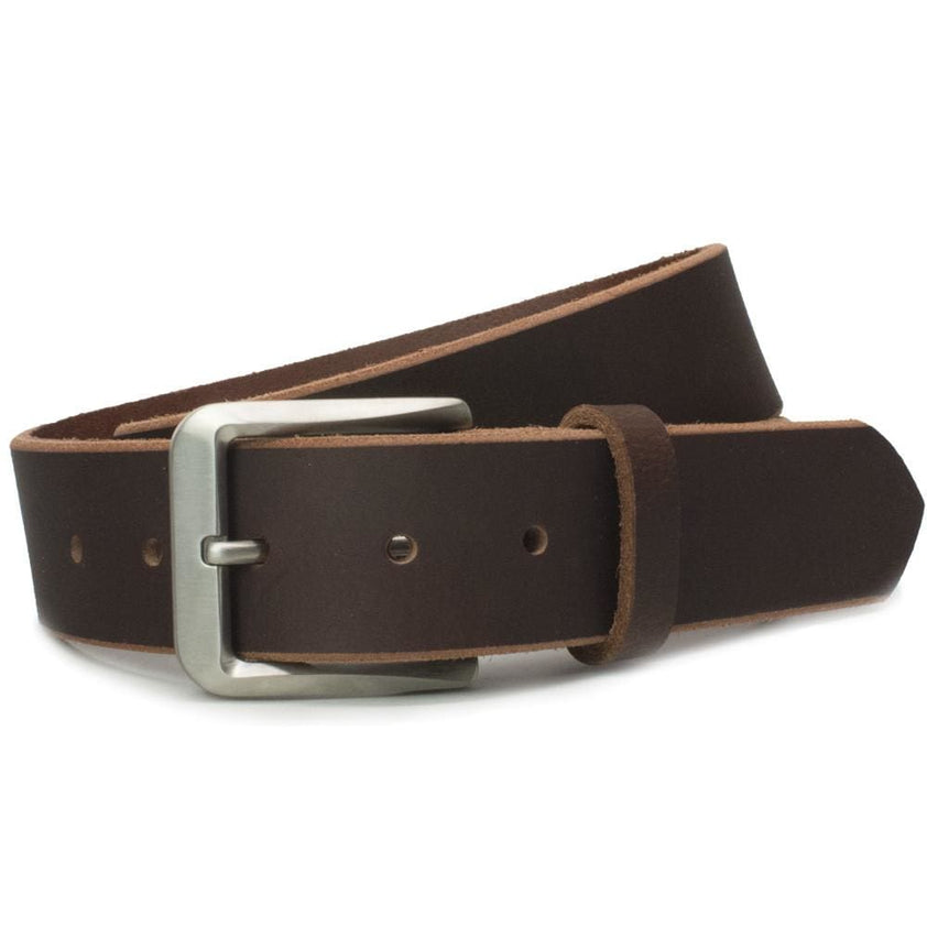 Roan Mountain Titanium Belt- Brown, Genuine Leather, Titanium Buckle ...