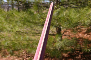 Exotic Purpleheart/Hickory Laminated Hanbo Staff 36" x 1.25" Extra heavy Hardwood