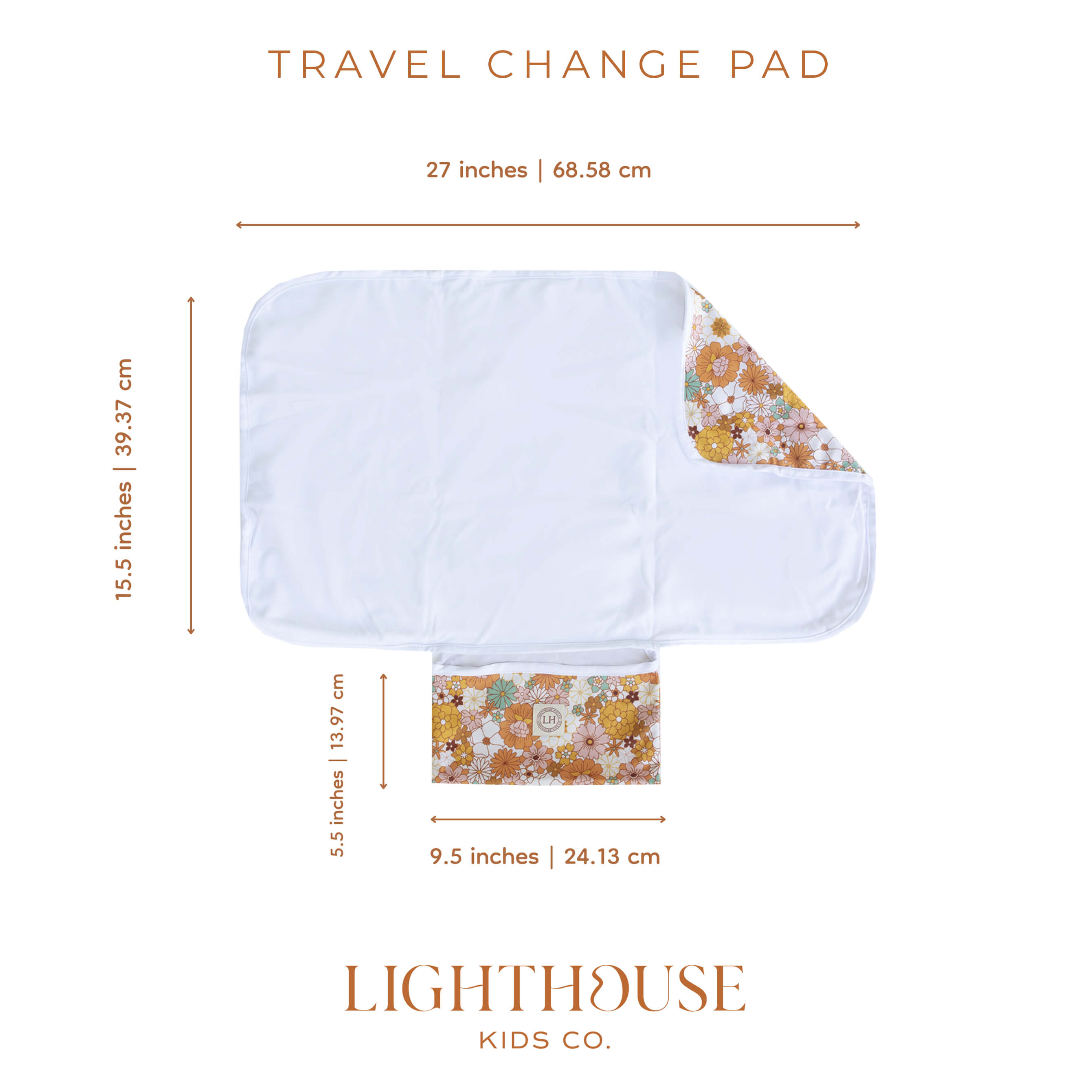 Folding travel change pad