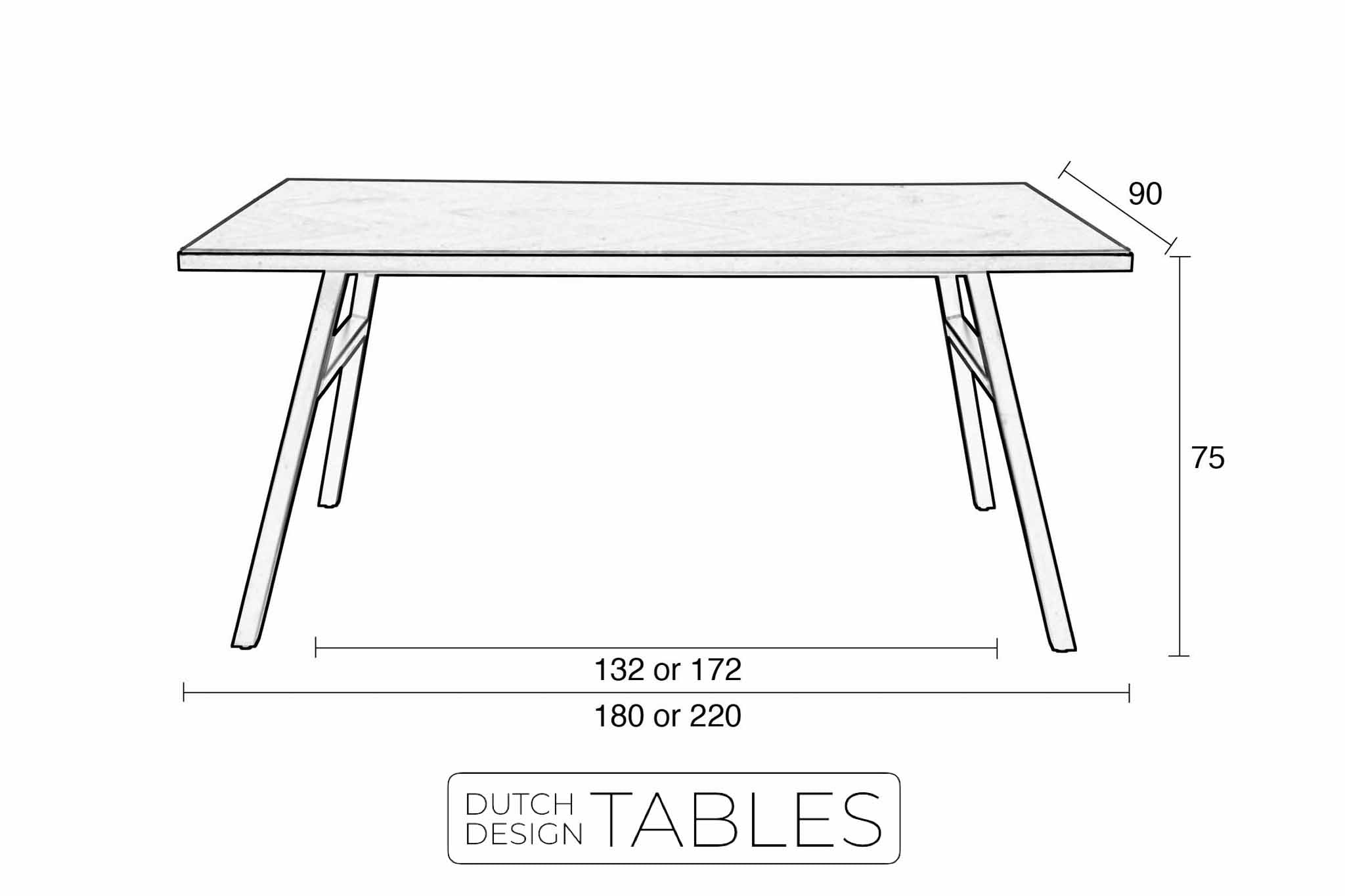 Tafel Zuiver | Visgraatmotief | Snel in huis! – Dutch Tables