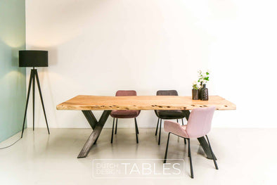 Tafel Tower Living Yunta | Eettafel met boomstamblad | Gratis bezorgd! – Design Tables