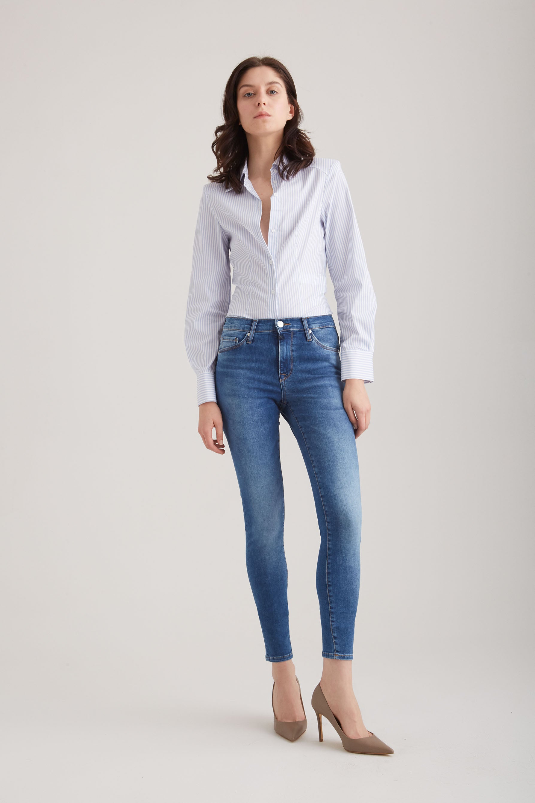 COJ - Sophia - Dames Skinny Jeans - Blue Vintage