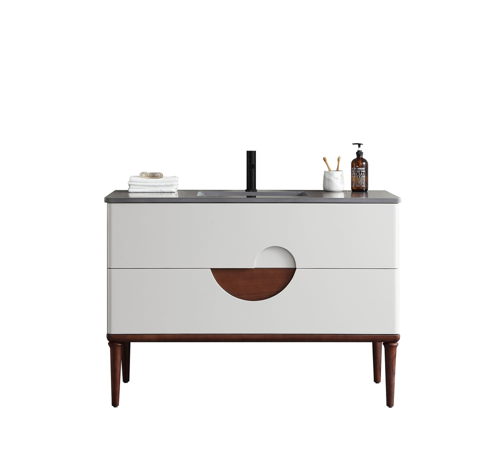 Burano 48 Beige Freestanding Modern Bathroom Vanity Kartonrepublic