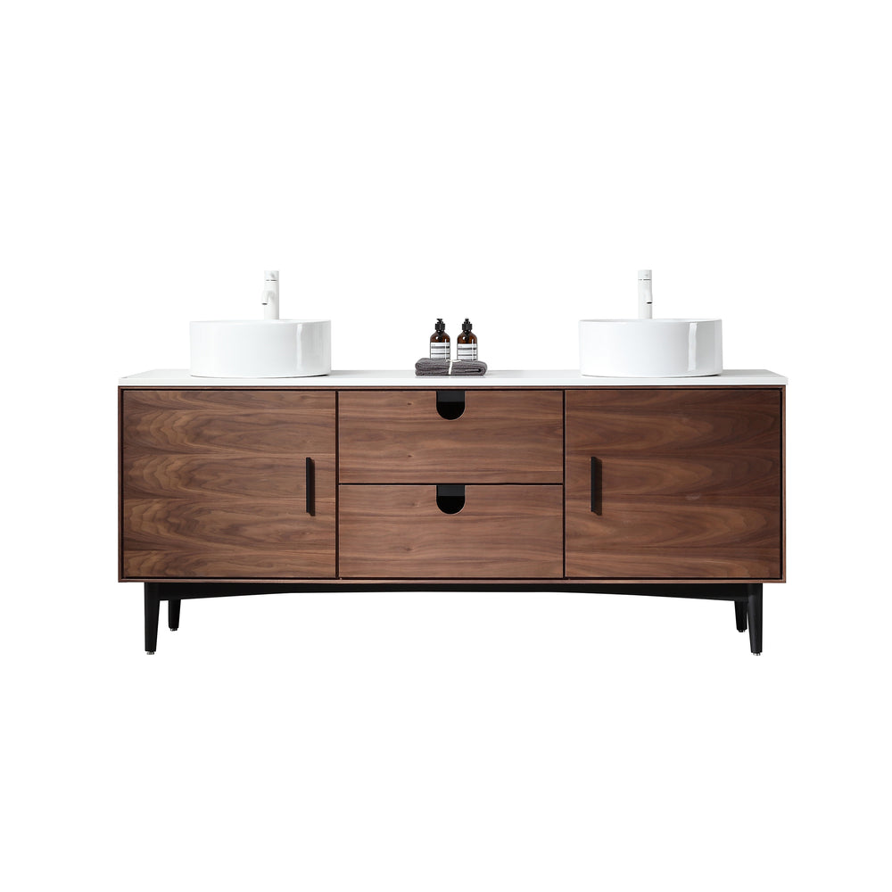 Portree 72 Walnut Mid Century Freestanding Bathroom Vanity Kartonrepublic