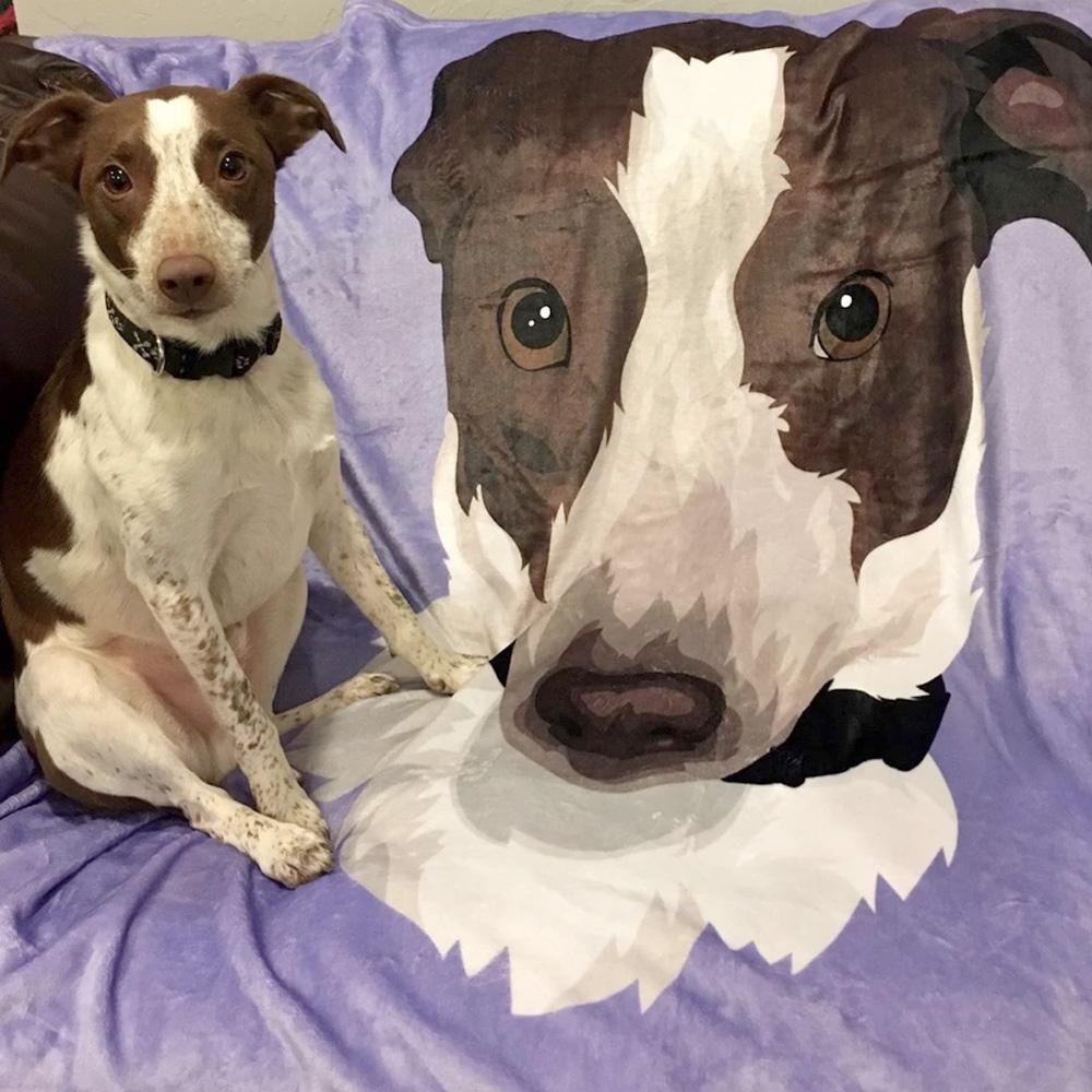 Custom Dog Blanket Personalized Pet Photo Blanket Art ...