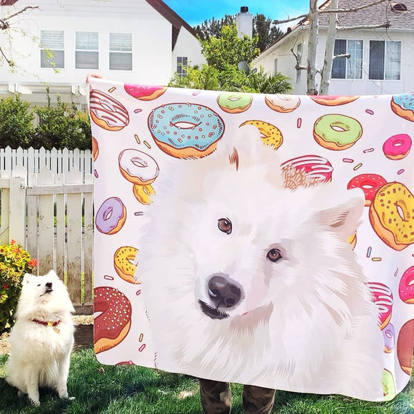 custom blanket with dog picture