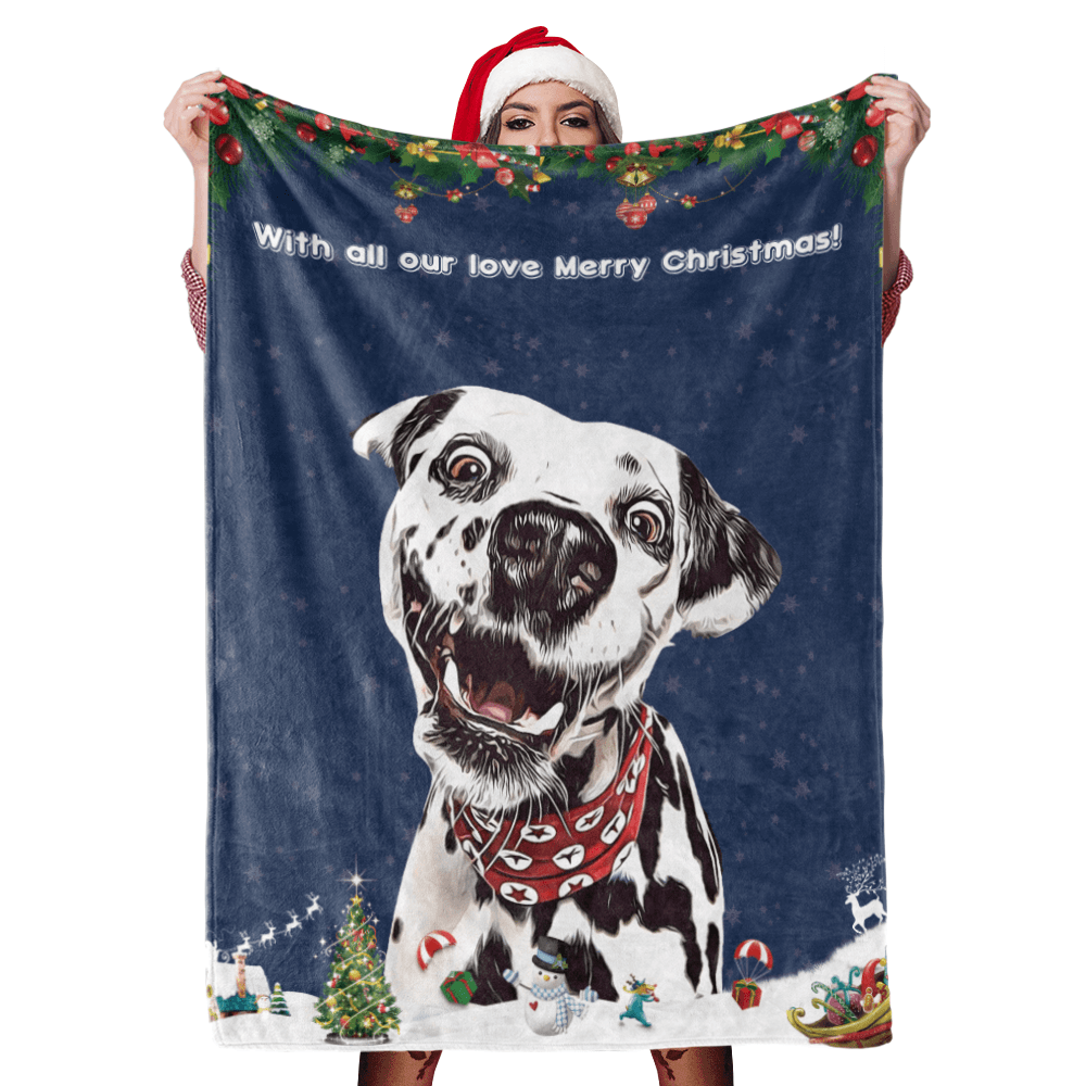 Christmas Dog Blanket Gift Custom Dog Blankets Pet Photo ...