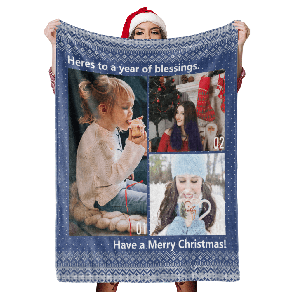 Christmas Blanket Gift Custom Blankets Personalized Photo Blankets