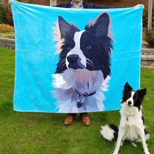 custom blanket with dog picture