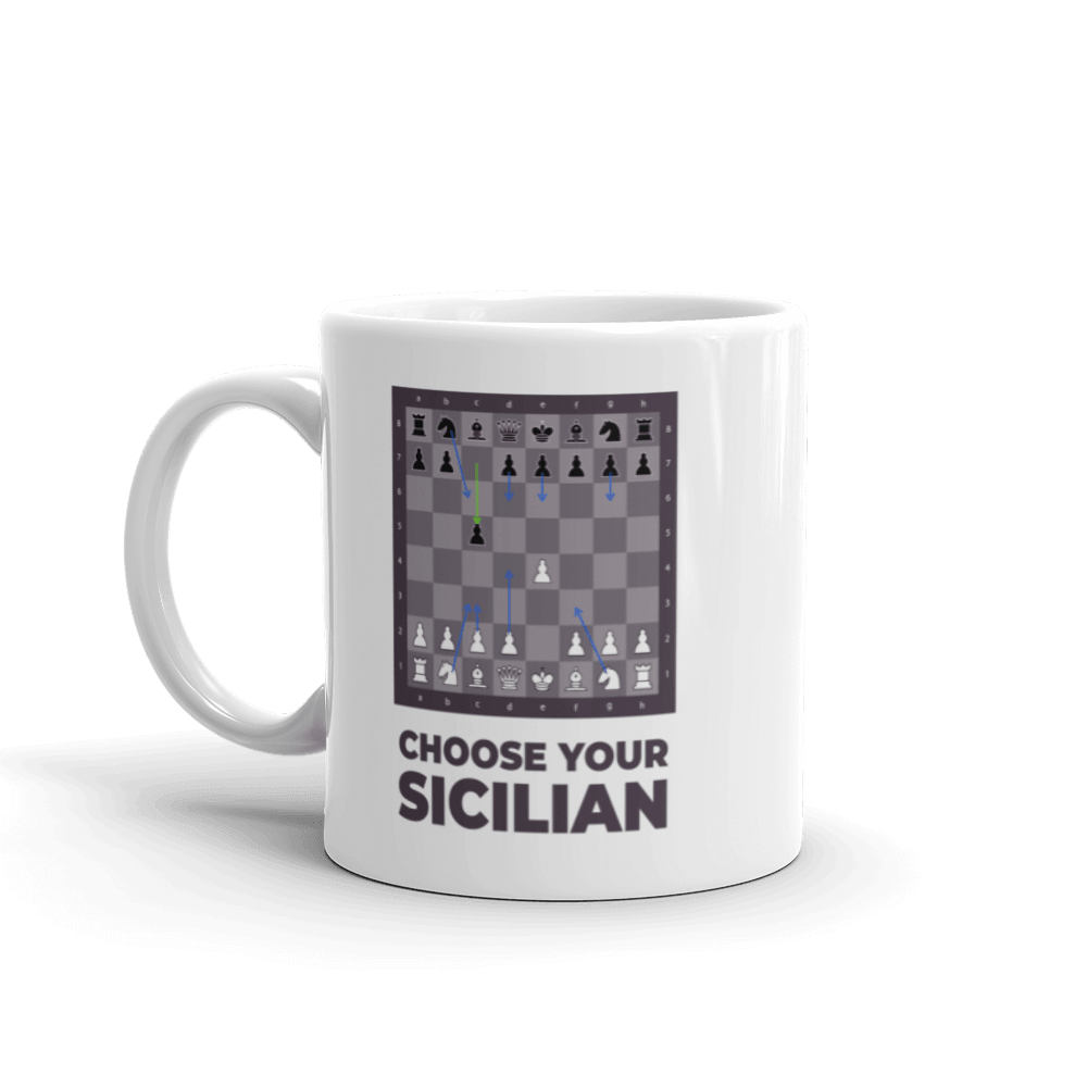 Xadrez Siciliano Defesa Abertura Mover e4 c5 Design T-Shirt