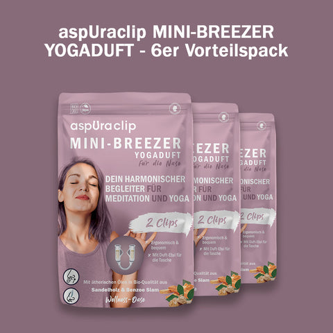 aspUraclip MINI-BREEZER YOGADUFT - 6er Vorteilspack