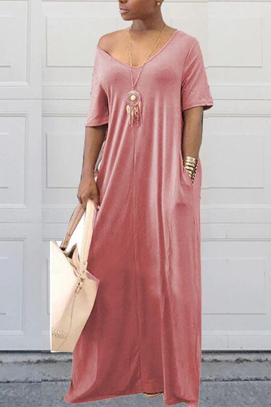boat neck maxi dress with sleeves