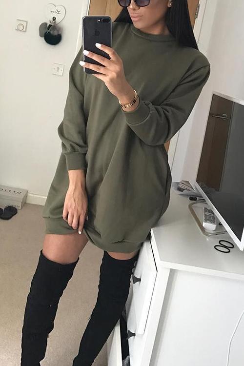 hoodie dress and boots