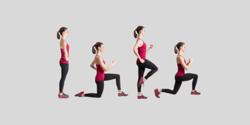 Bottoms up lunges for reducing lower body weight