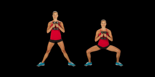 Sumo squat calf raise for toning thighs and calves
