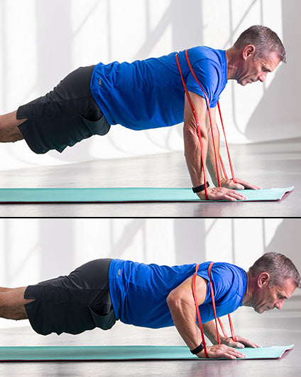 Resistance-band-chest-workout-pushups-man-with-blue-shirt