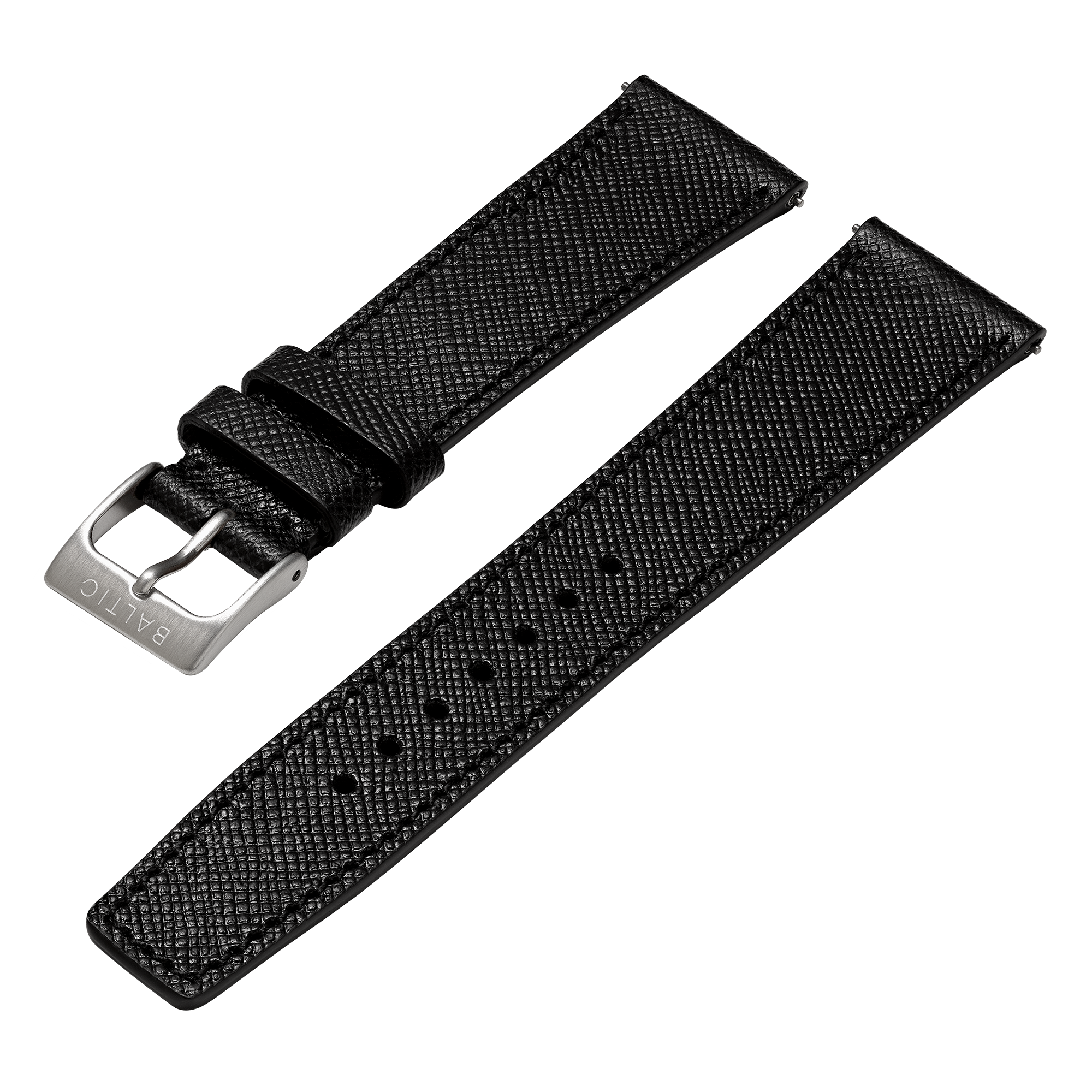 Black Canvas With Green Stitching Strap - 22mm