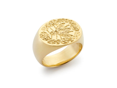 格安購入 henson ENGRAVED OVAL SIGNET RING メンズ