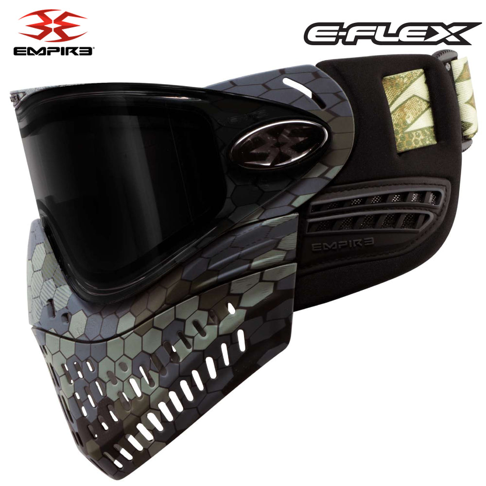 Empire E-Flex Vents Thermal Paintball Mask Goggles - LE Hex Camo w/ Smoke + Bonus Clear Thermal Lens