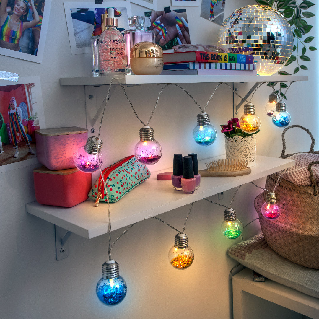 Glitter Bulb String Lights