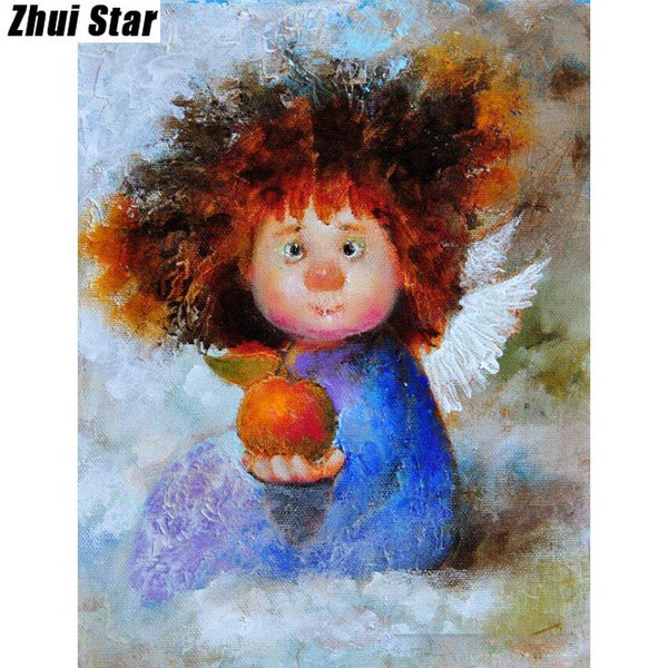 ZhuiStar DIY Diamond Painting Cross Stitch Cartoon angel Needlework Home Decor Full Rhinestone Mosaic 5D Diamond Embroidery VIP - Ecart