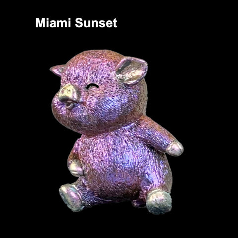 pig model in Miami Sunset