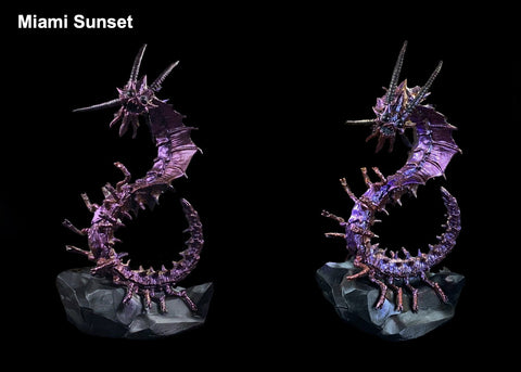 Remorhaz in Miami Sunset with different dry brush paints