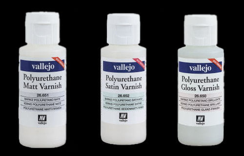 Vallejo Polyurethane Varnish Matt, Gloss or Satin 200ml Large