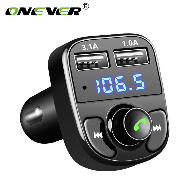 Car Charger with FM Transmitter and Bluetooth