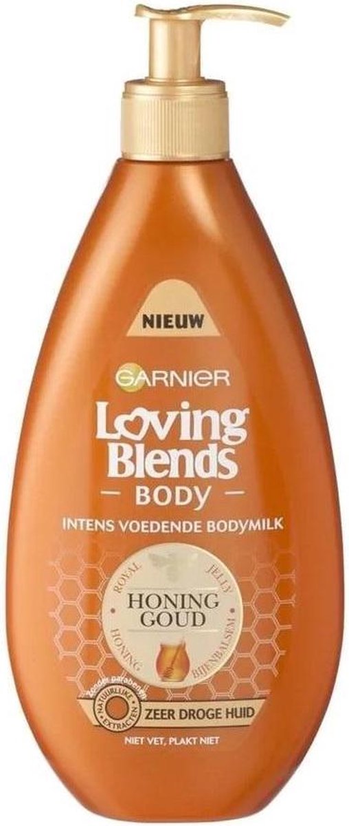 Garnier Loving Blends Body Milk - Honing goud 400 ml | Garnier - We Are Eves: eerlijke cosmetica reviews.