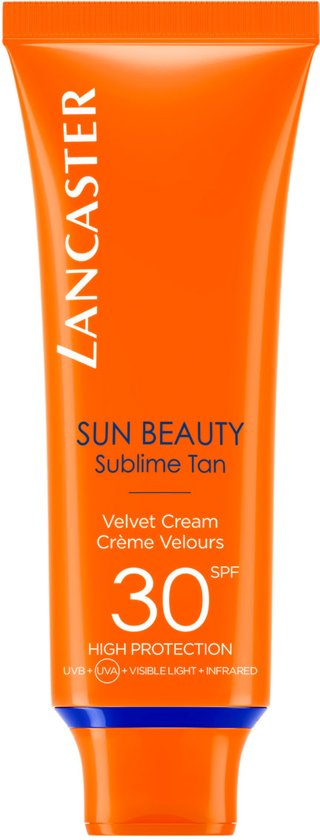Vorming hoofdzakelijk zegen Lancaster Sun Beauty Sublime Tan Velvet Cream SPF 30 Zonnebrand - 50 ml |  Lancaster Ideale zonnebrand voor je gezicht - We Are Eves: eerlijke  cosmetica reviews.