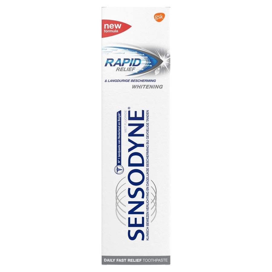 tvilling føle Fugtig Sensodyne Rapid Relief Whitening Tandpasta 75ml | Sensodyne | - We Are  Eves: honest cosmetic reviews.